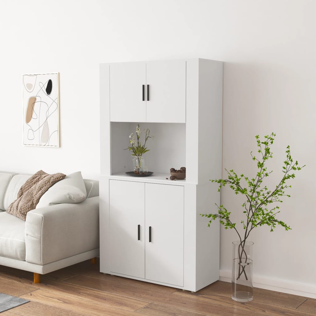 Highboard Hvit Konstruert Tre