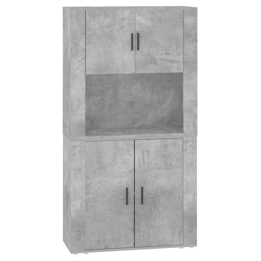 Highboard Betonggrå Konstruert Tre