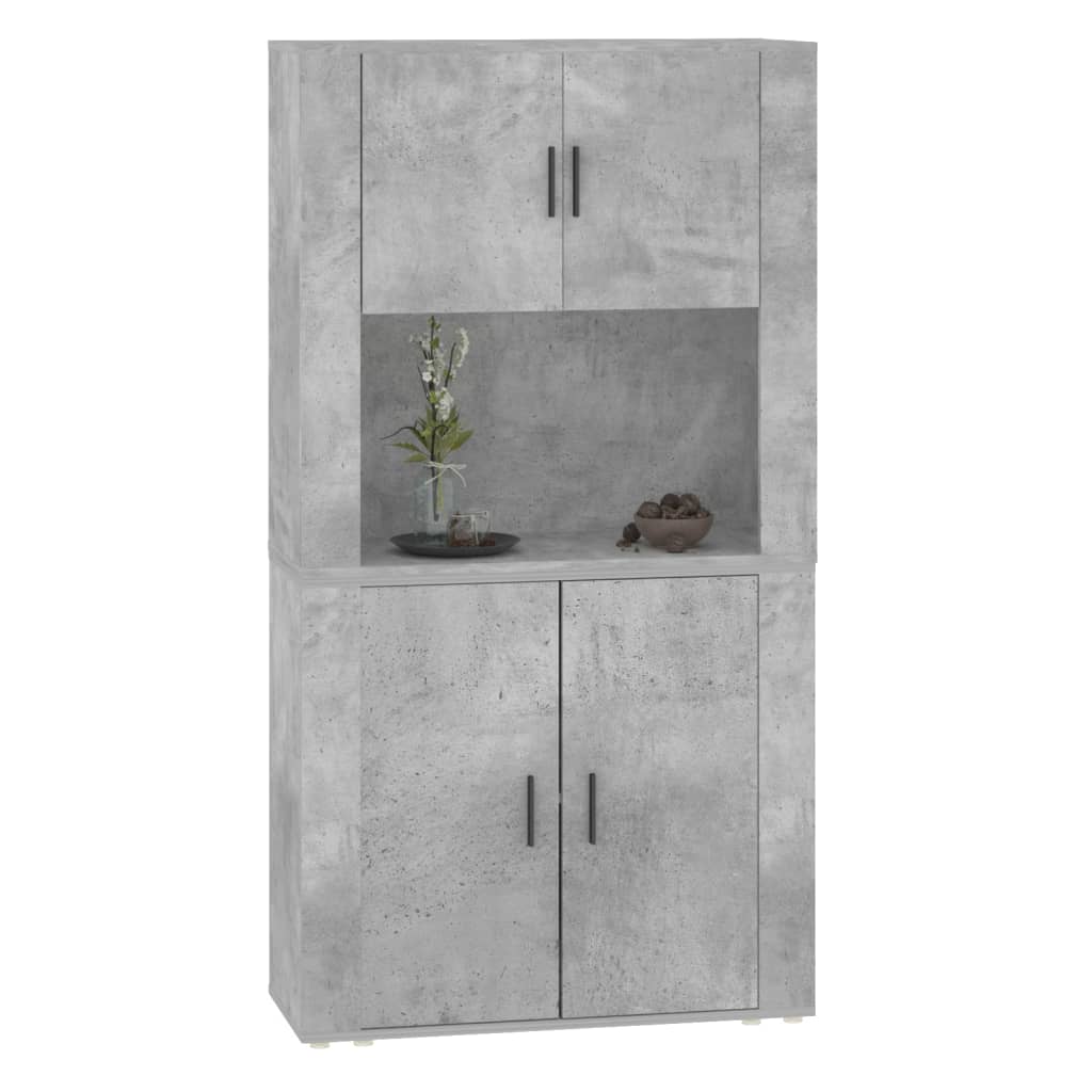 Highboard Betonggrå Konstruert Tre