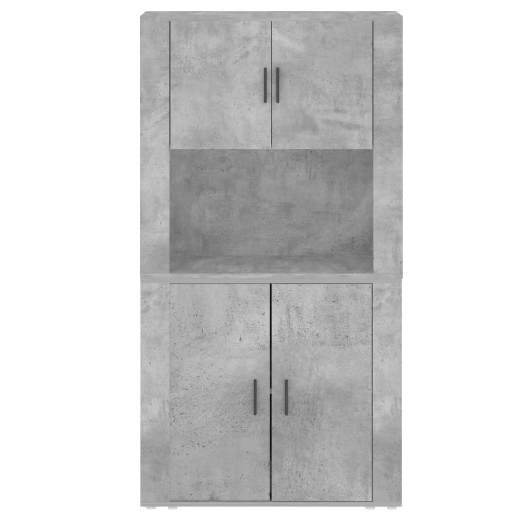 Highboard Betonggrå Konstruert Tre