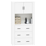 Highboard Hvit Konstruert Tre