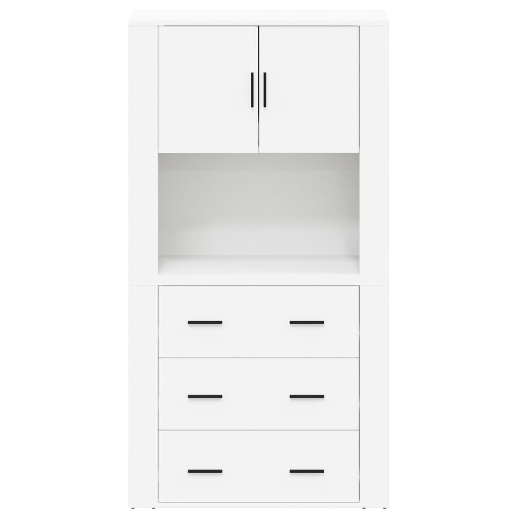 Highboard Hvit Konstruert Tre