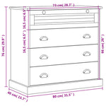 Kommode Vigo 80X40X76 Cm Heltre Furu