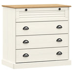 Kommode Vigo Hvit 80X40X76 Cm Heltre Furu