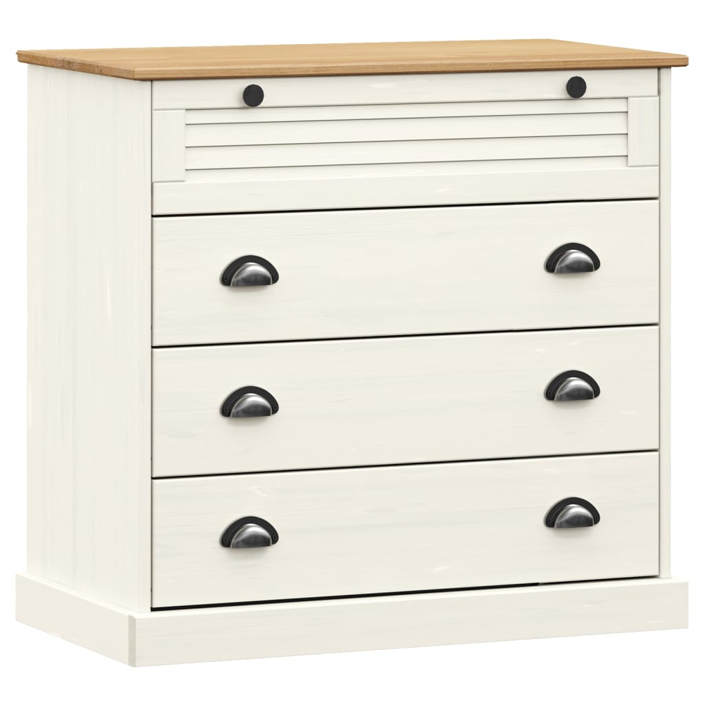 Kommode Vigo Hvit 80X40X76 Cm Heltre Furu