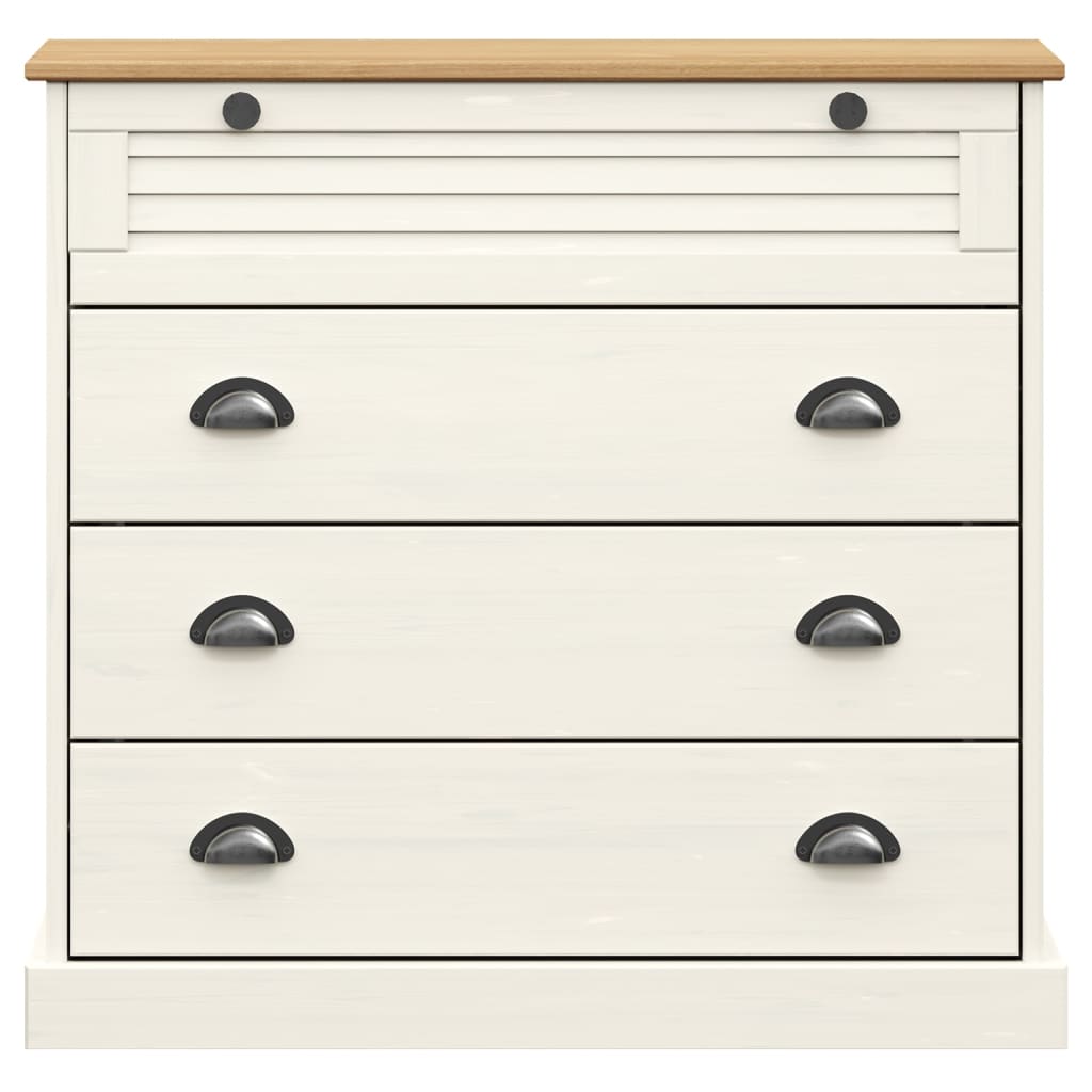 Kommode Vigo Hvit 80X40X76 Cm Heltre Furu