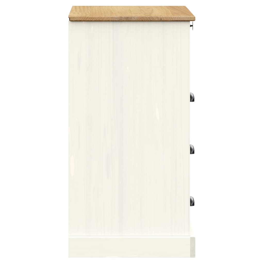 Kommode Vigo Hvit 80X40X76 Cm Heltre Furu