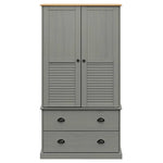 Garderobe Vigo Grå 90X55X170 Cm Heltre Furu