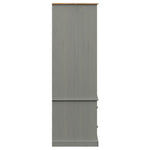 Garderobe Vigo Grå 90X55X170 Cm Heltre Furu