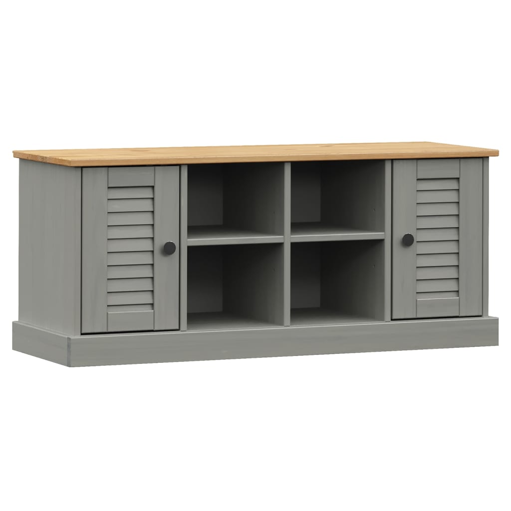 Skobenk Vigo Grå 106X35X45 Cm Heltre Furu