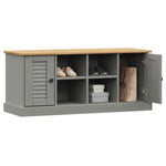 Skobenk Vigo Grå 106X35X45 Cm Heltre Furu