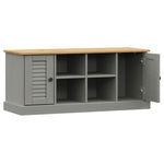 Skobenk Vigo Grå 106X35X45 Cm Heltre Furu