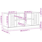 Skobenk Vigo Grå 106X35X45 Cm Heltre Furu