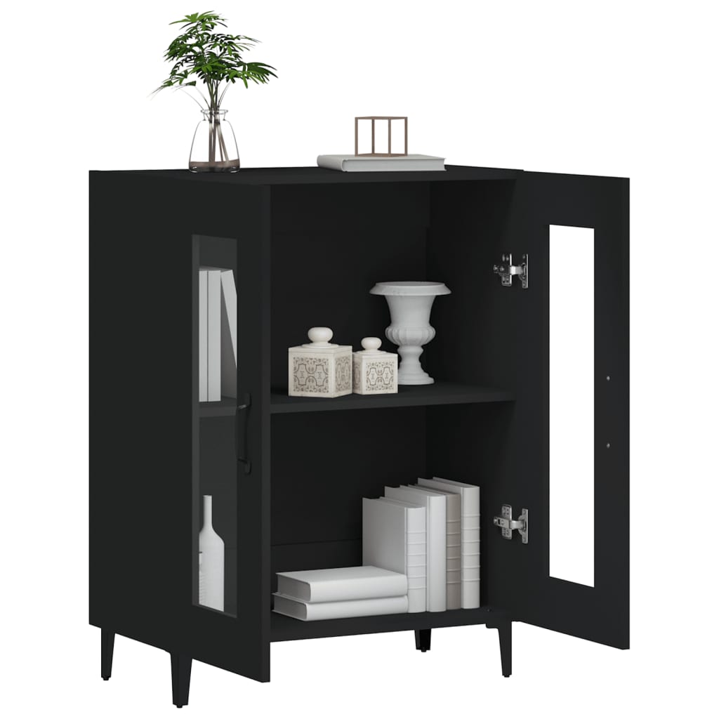Skjenk Svart 69,5X34X90 Cm Konstruert Tre