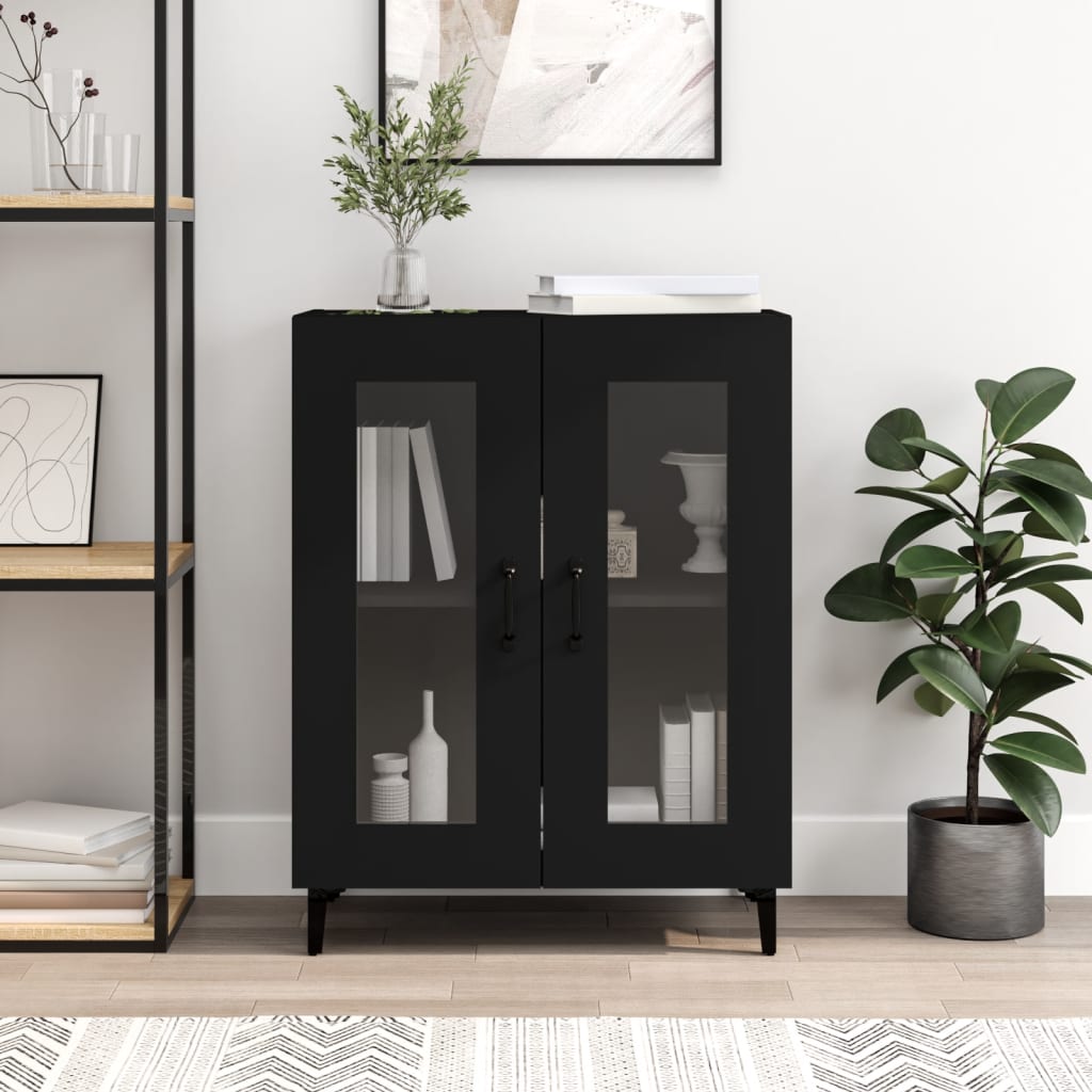 Skjenk Svart 69,5X34X90 Cm Konstruert Tre