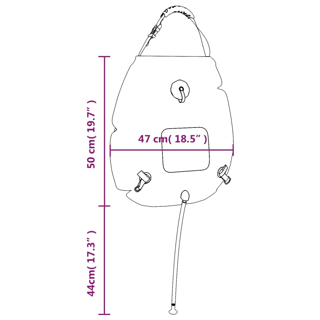 Dusjpose Til Camping Blå 20 L Pvc