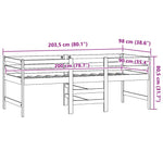 Sengeramme Uten Madrass 90X200 Cm Heltre Furu