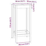 Barbord 50X50X110 Cm Heltre Furu