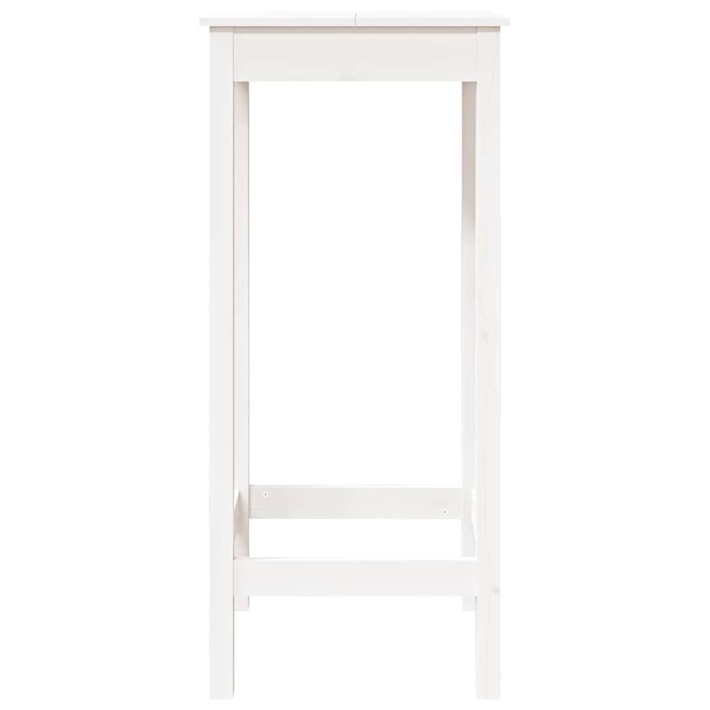 Barbord Hvit 50X50X110 Cm Heltre Furu
