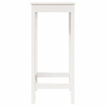 Barbord Hvit 50X50X110 Cm Heltre Furu