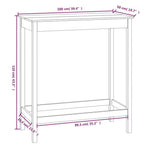 Barbord Hvit 100X50X110 Cm Heltre Furu