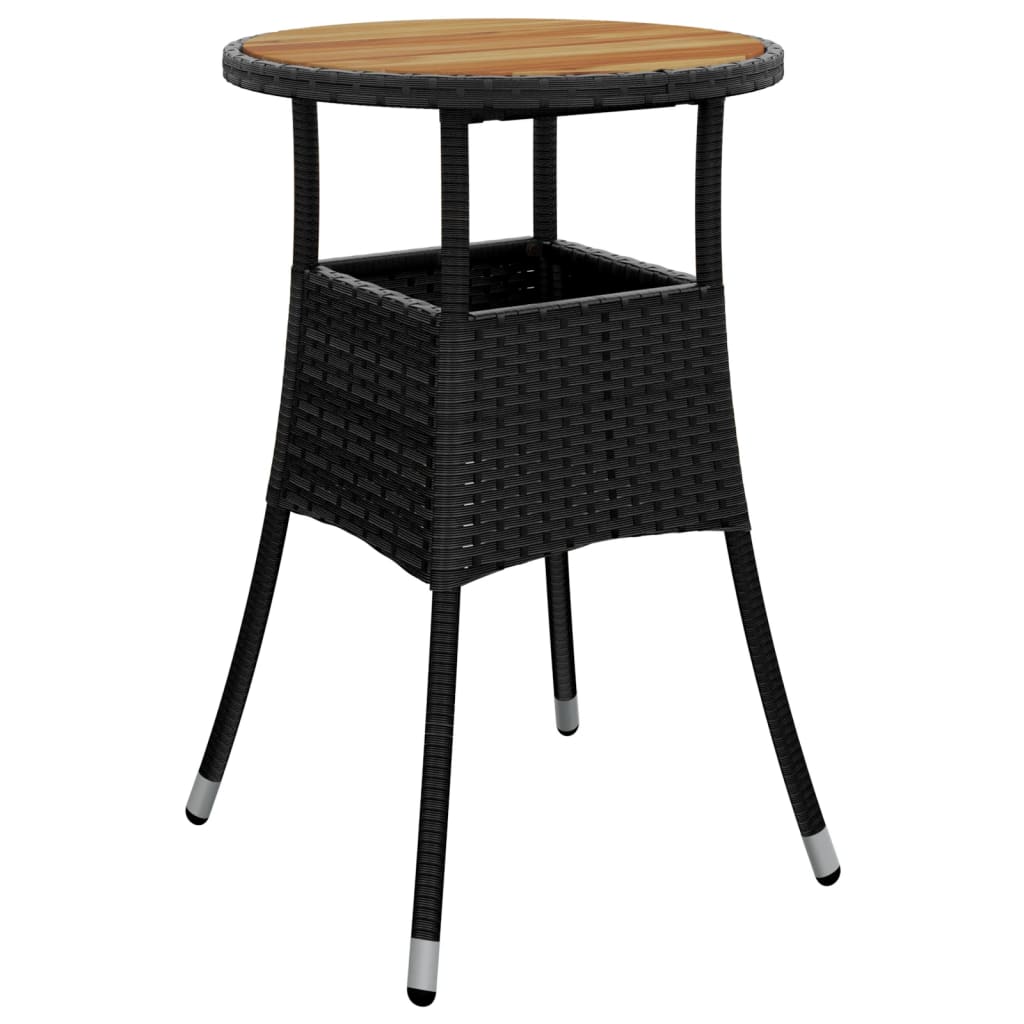 Hagebistrosett Med Puter 3 Deler Svart Polyrotting