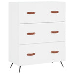 Kommode Hvit 69,5X34X90 Cm Konstruert Tre