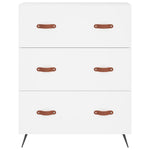 Kommode Hvit 69,5X34X90 Cm Konstruert Tre