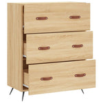 Kommode Sonoma Eik 69,5X34X90 Cm Konstruert Tre