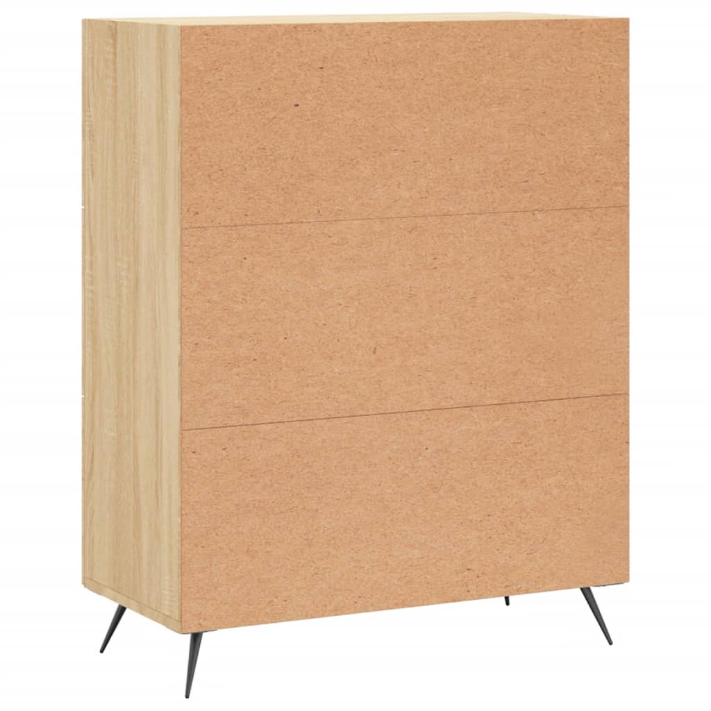 Kommode Sonoma Eik 69,5X34X90 Cm Konstruert Tre