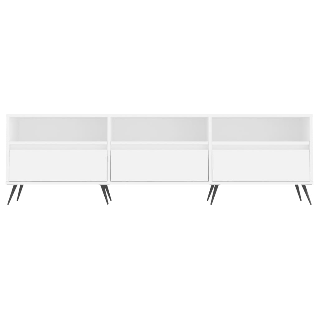 Tv-Benk Hvit 150X30X44,5 Cm Konstruert Tre