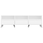 Tv-Benk Hvit 150X30X44,5 Cm Konstruert Tre