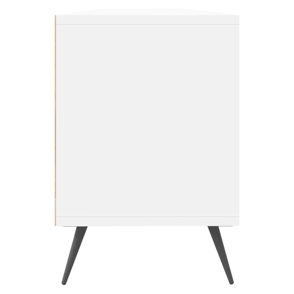 Tv-Benk Hvit 150X30X44,5 Cm Konstruert Tre