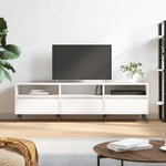 Tv-Benk Hvit 150X30X44,5 Cm Konstruert Tre