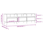 Tv-Benk Sonoma Eik 150X30X44,5 Cm Konstruert Tre