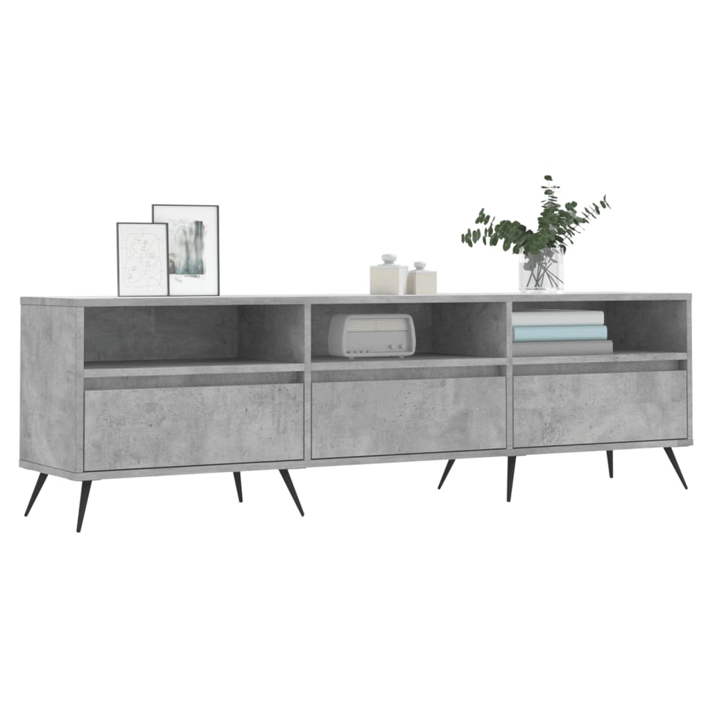 Tv-Benk Betonggrå 150X30X44,5 Cm Konstruert Tre