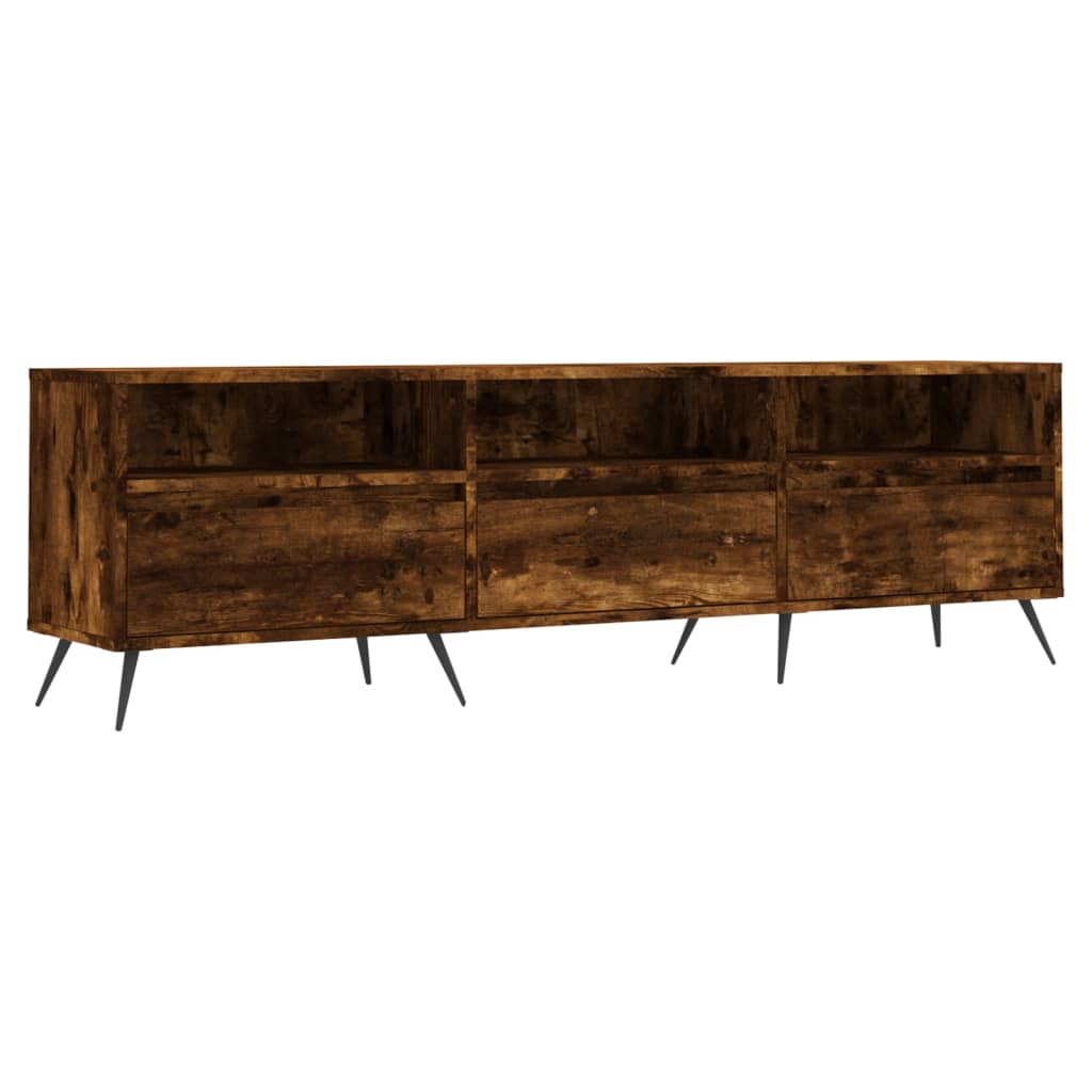 Tv-Benk Røkt Eik 150X30X44,5 Cm Konstruert Tre