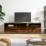 Tv-Benk Røkt Eik 150X30X44,5 Cm Konstruert Tre