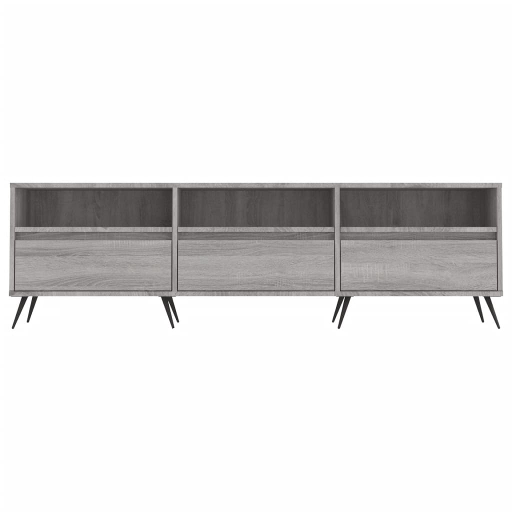 Tv-Benk Grå Sonoma 150X30X44,5 Cm Konstruert Tre