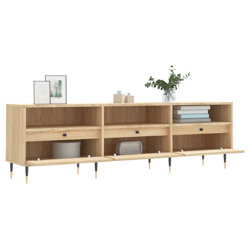 Tv-Benk Sonoma Eik 150X30X44,5 Cm Konstruert Tre