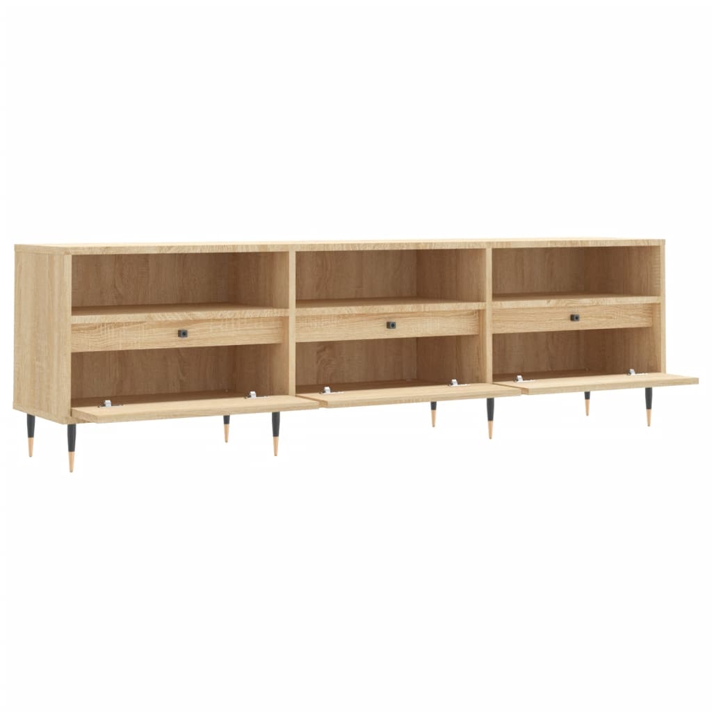 Tv-Benk Sonoma Eik 150X30X44,5 Cm Konstruert Tre