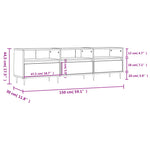 Tv-Benk Sonoma Eik 150X30X44,5 Cm Konstruert Tre