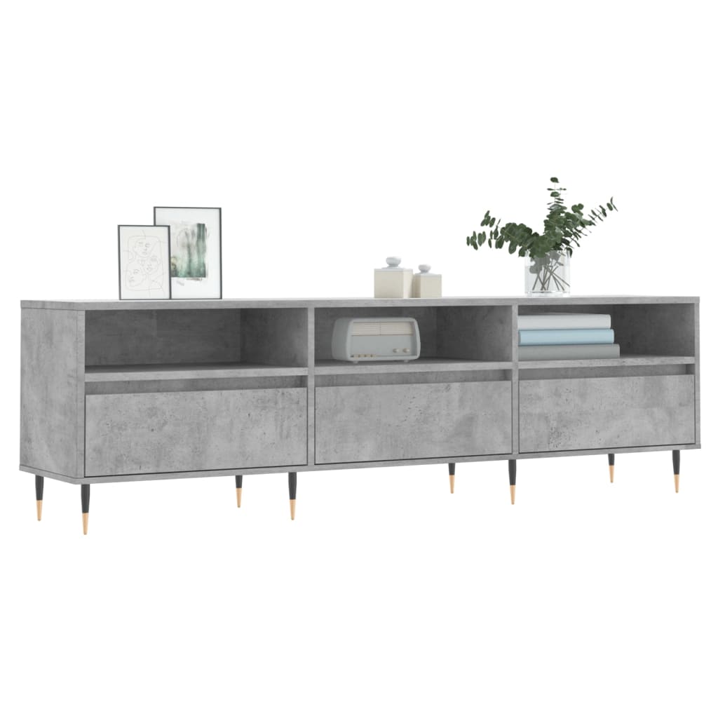 Tv-Benk Betonggrå 150X30X44,5 Cm Konstruert Tre