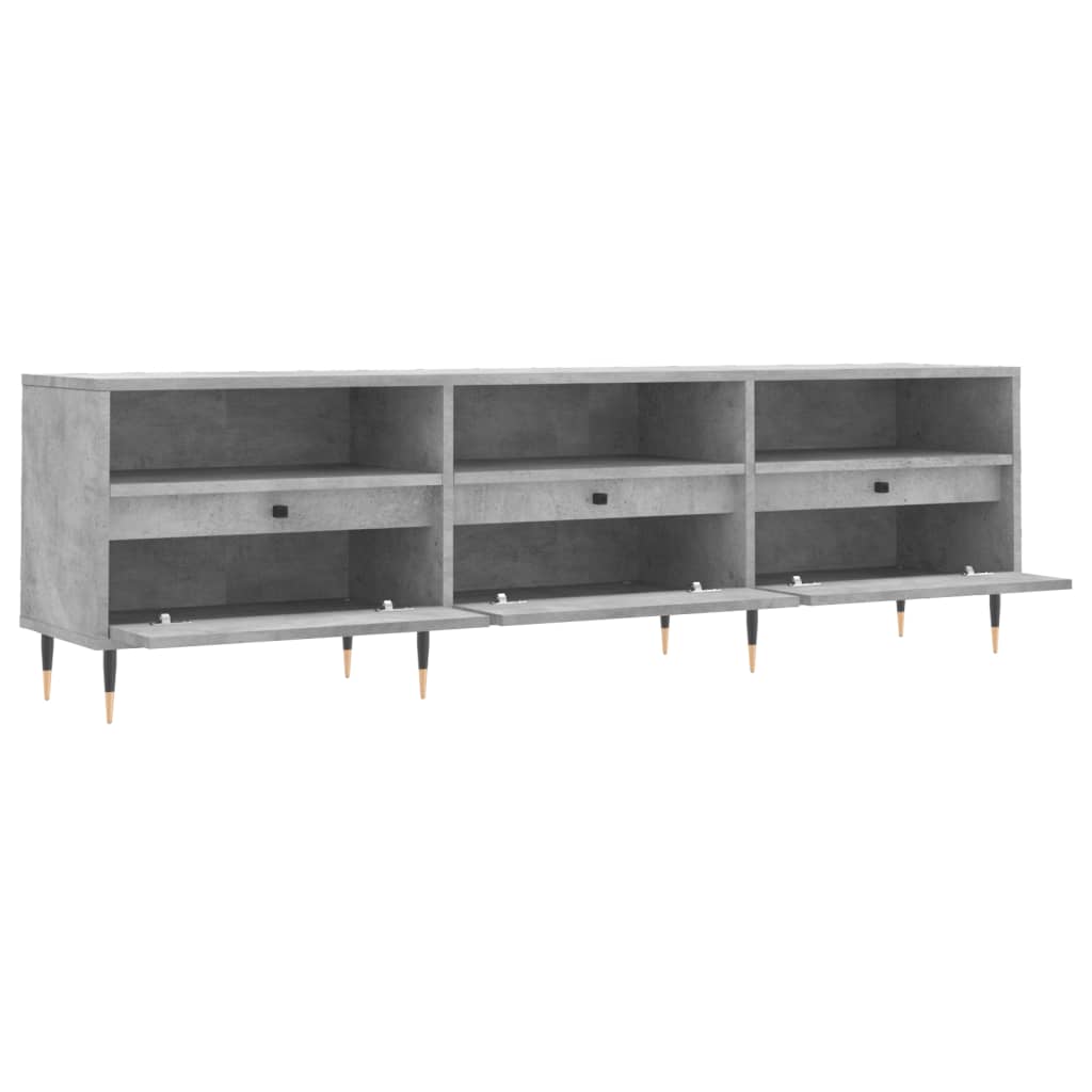 Tv-Benk Betonggrå 150X30X44,5 Cm Konstruert Tre