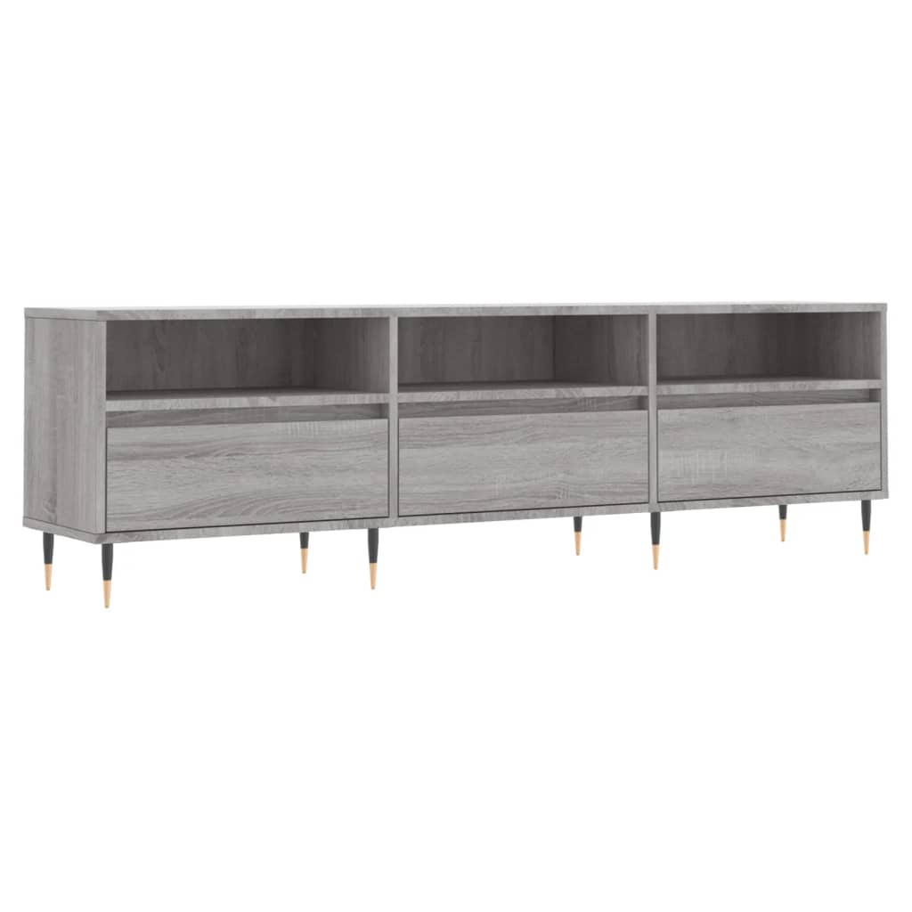 Tv-Benk Grå Sonoma 150X30X44,5 Cm Konstruert Tre