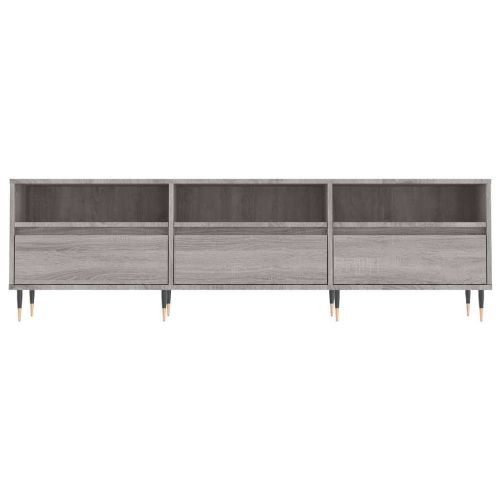Tv-Benk Grå Sonoma 150X30X44,5 Cm Konstruert Tre