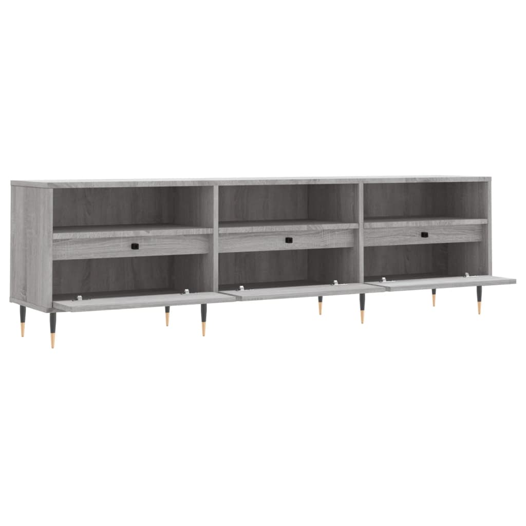 Tv-Benk Grå Sonoma 150X30X44,5 Cm Konstruert Tre