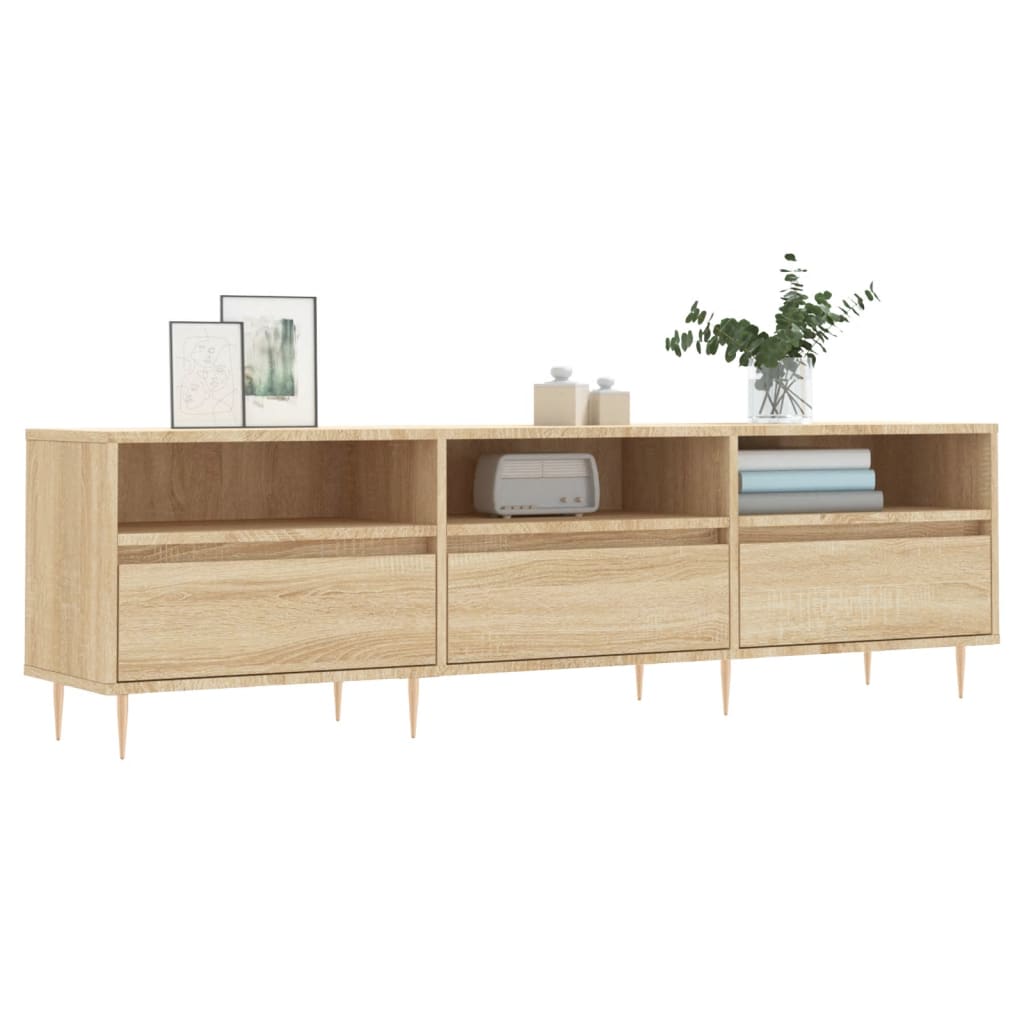 Tv-Benk Sonoma Eik 150X30X44,5 Cm Konstruert Tre