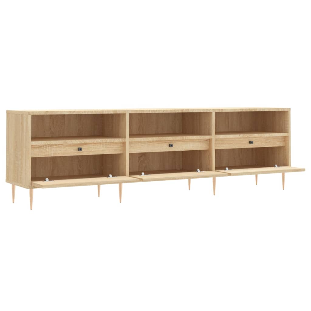 Tv-Benk Sonoma Eik 150X30X44,5 Cm Konstruert Tre
