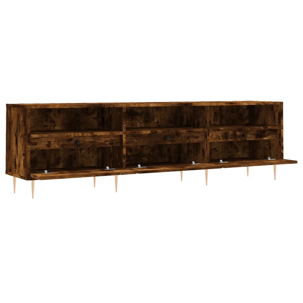 Tv-Benk Røkt Eik 150X30X44,5 Cm Konstruert Tre